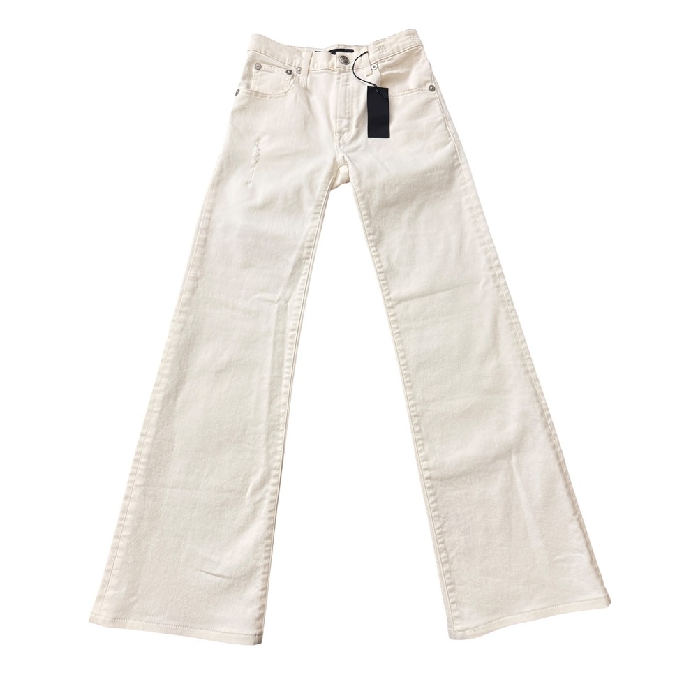 R13 Jane White Flare Jeans Barneys New York Distressed High Rise 24